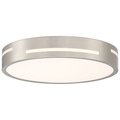 Access Lighting Harmony, LED Flush Mount, Brushed Steel Finish, Acrylic Lens Acrylic 49945LEDD-BS/ACR